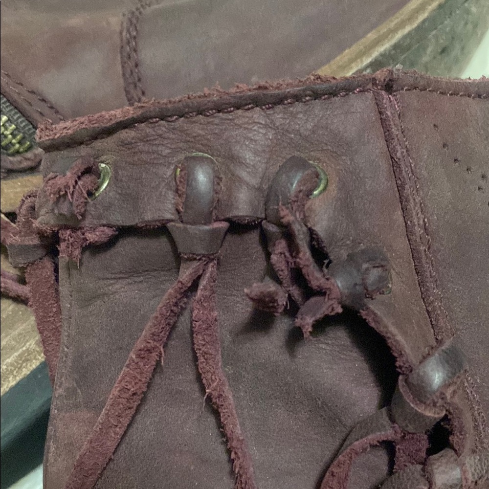 LIBERTY Black Purple Ankle Boots with Stylish Fringe - Picture 2 of 10